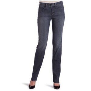 NYDJ Marilyn Straight Leg Faded Black Jeans